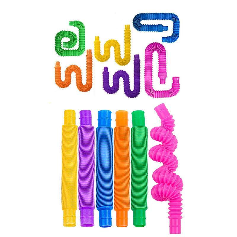 6Pcs Sensory Pop Tube Fidget Toys for Office School Home Use - Large 6PCS