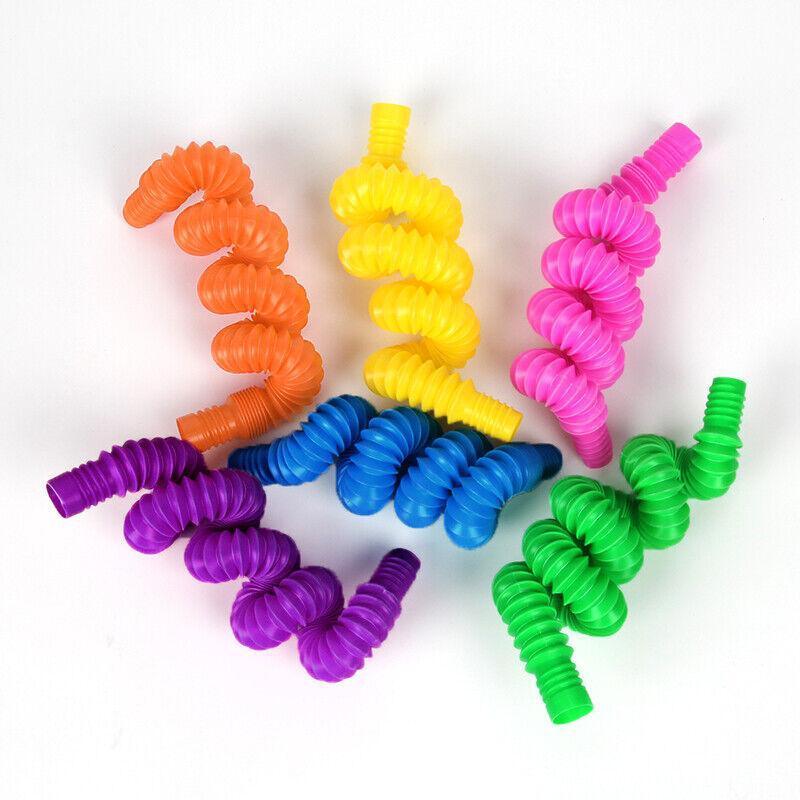6Pcs Sensory Pop Tube Fidget Toys for Office School Home Use - Large 6PCS 3