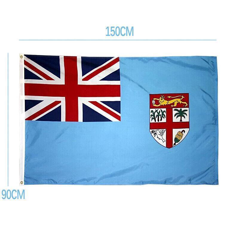 Large Fiji Fijian Flag Pacific Island Heavy Duty Outdoor 90 X 150 CM - 3ft x 5ft 3