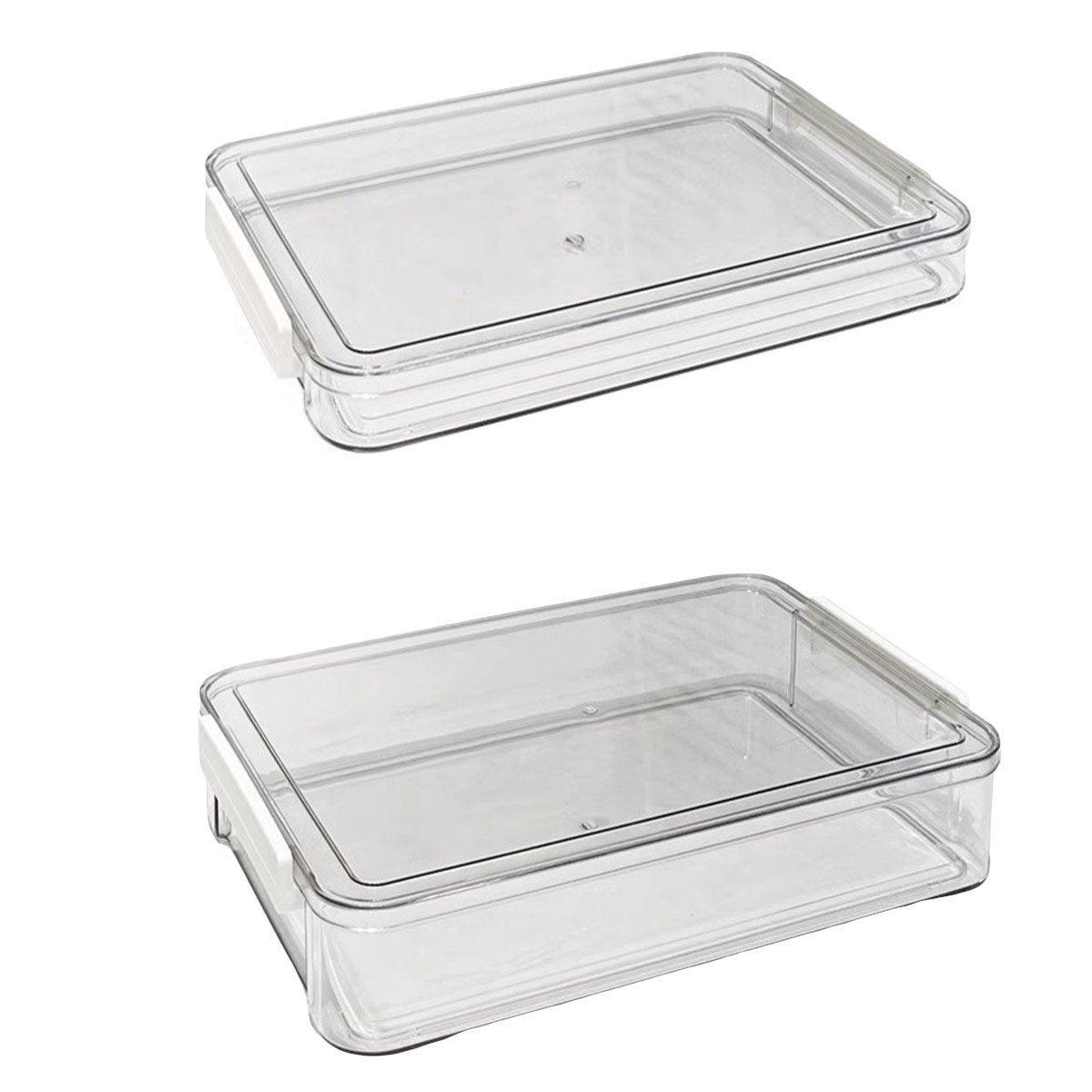 Large Capacity A4 File Storage Box Transparent Plastic Document Organizer Case - Small