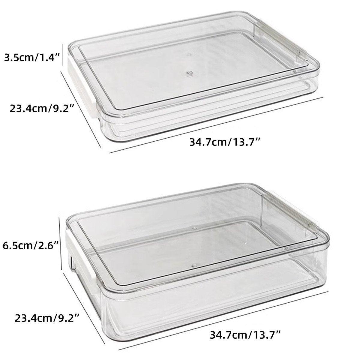 Large Capacity A4 File Storage Box Transparent Plastic Document Organizer Case - Small 3
