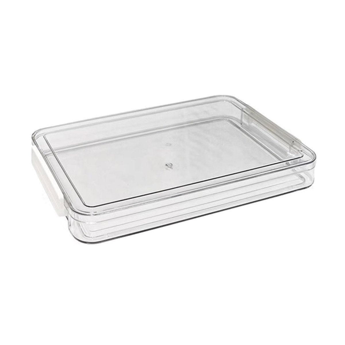 Large Capacity A4 File Storage Box Transparent Plastic Document Organizer Case - Small 6