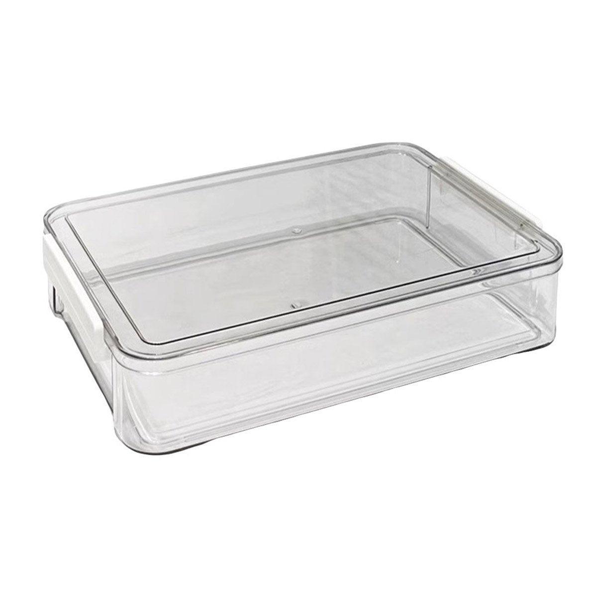 Large Capacity A4 File Storage Box Transparent Plastic Document Organizer Case - Small 7