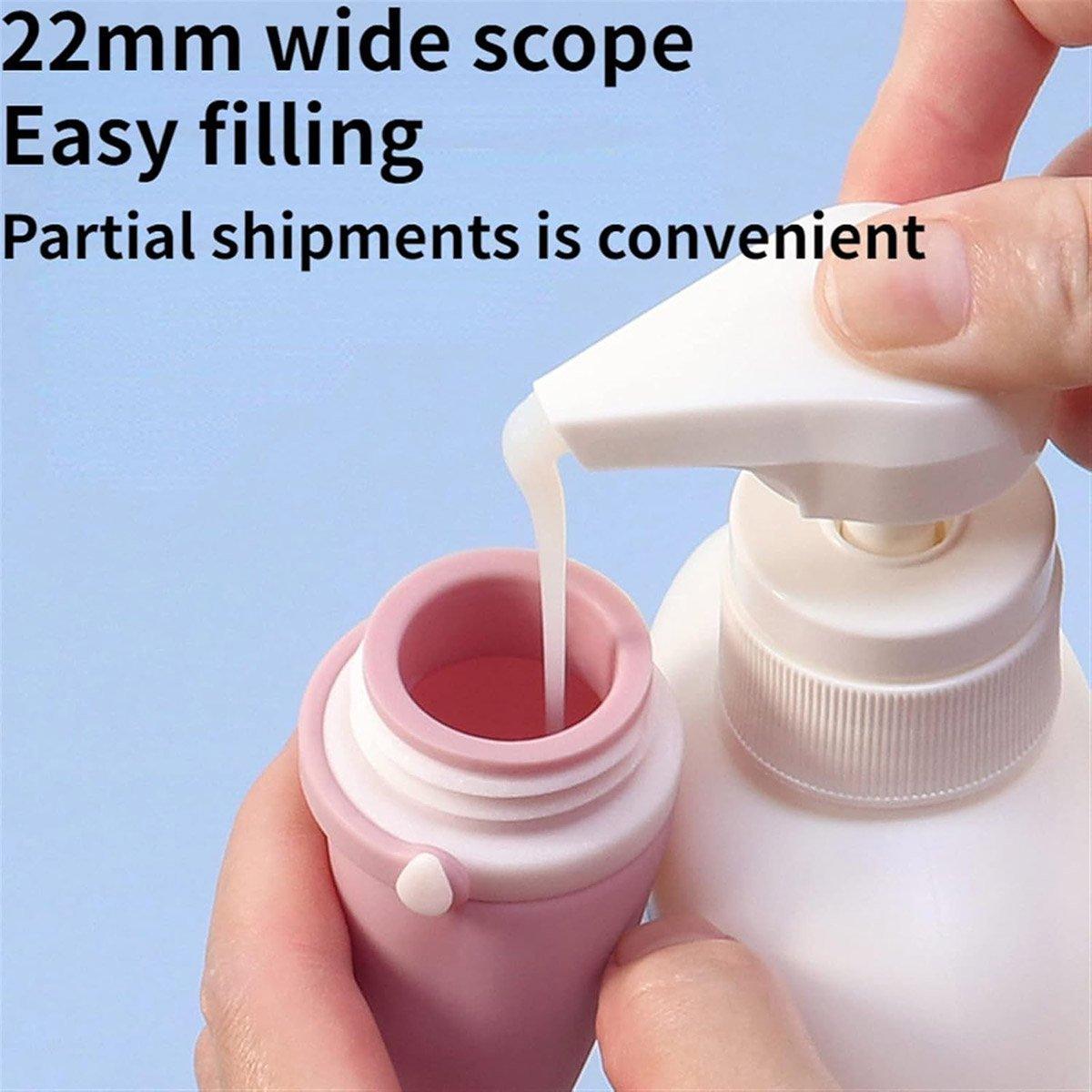 4pcs Travel Storage Bottles Set Refillable Silicone for Shampoo Lotion Cosmetics 4