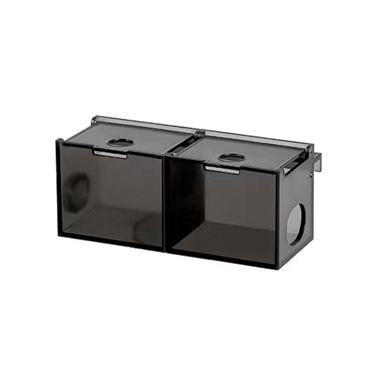 Fish Tank Filter Box 3in1 Oxygenating Wall Mount Built In Silent Water Purifier - Black-2Grids 8