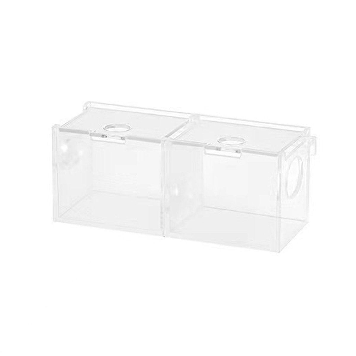 Fish Tank Filter Box 3in1 Oxygenating Wall Mount Built In Silent Water Purifier - White-2Grids 9