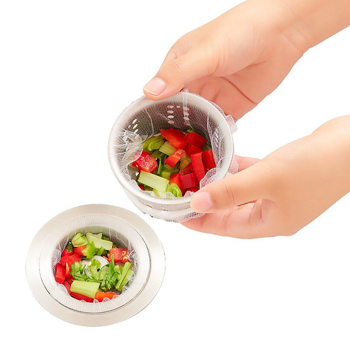 300pcs Disposable Kitchen Sink Strainer Anti Clogging Sewer Mesh Pocket Filter