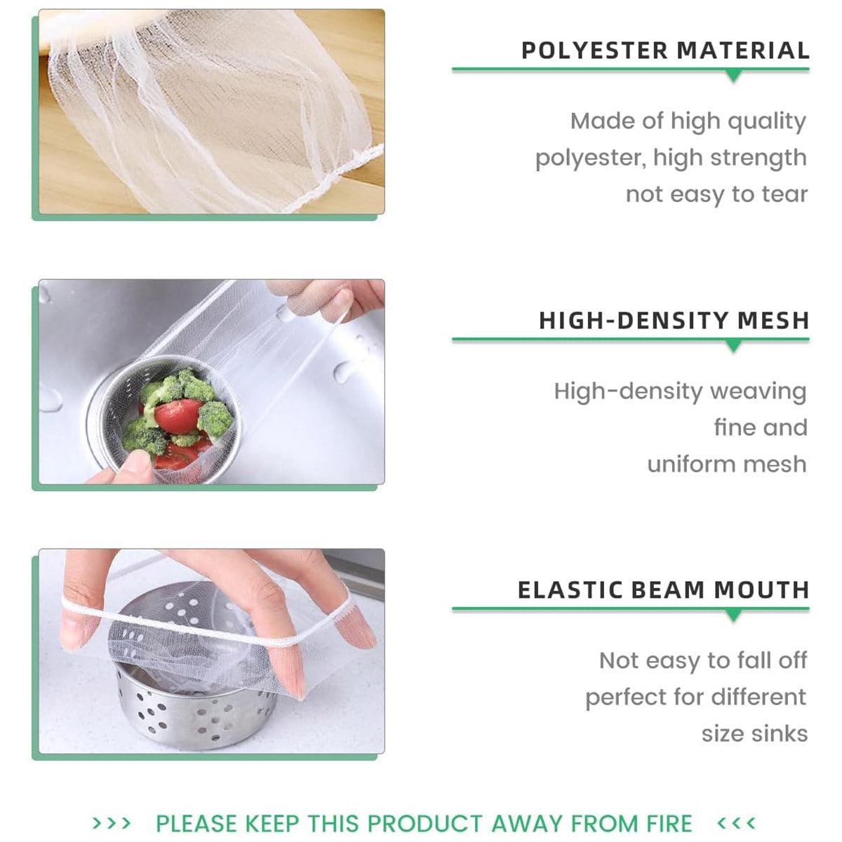 300pcs Disposable Kitchen Sink Strainer Anti Clogging Sewer Mesh Pocket Filter 5