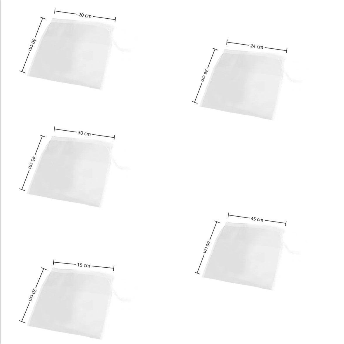 Micron Reusable Nylon Fine Mesh Food Strainer Filter Bag for Nut Milk Coffee - 30 X 20 CM 3