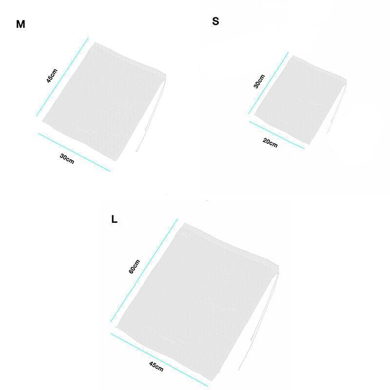 Micron Reusable Nylon Fine Mesh Food Strainer Filter Bag For Nut Milk Coffee - 45*60CM 3