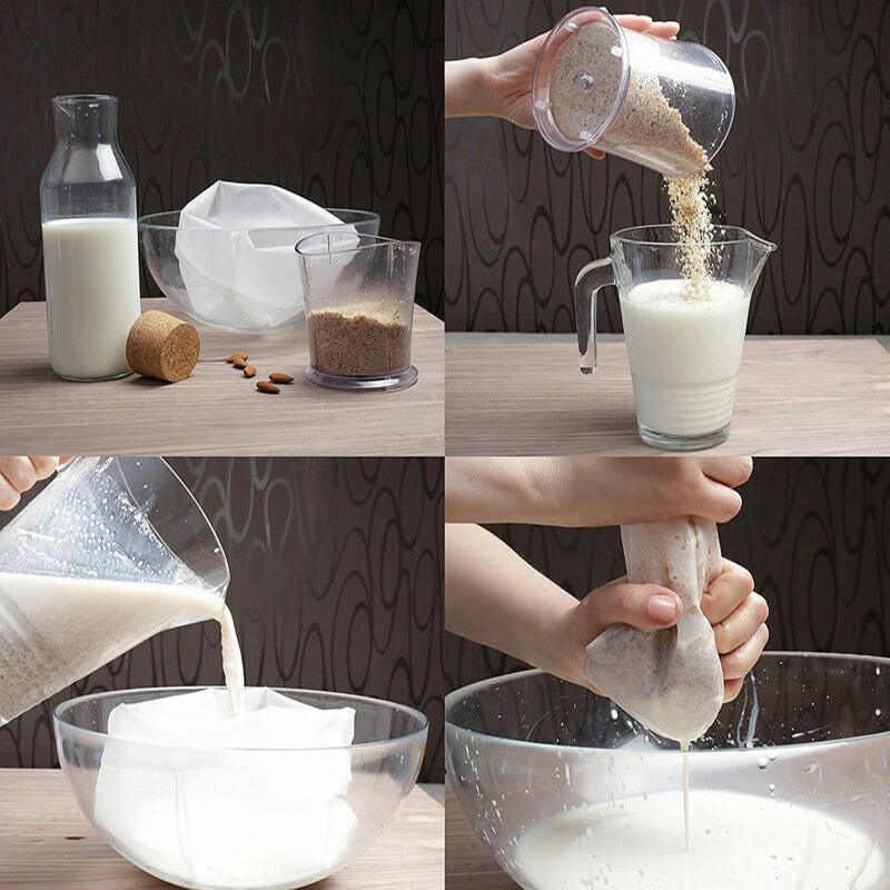 Micron Reusable Nylon Fine Mesh Food Strainer Filter Bag for Nut Milk Coffee - 45 X 30 CM 5