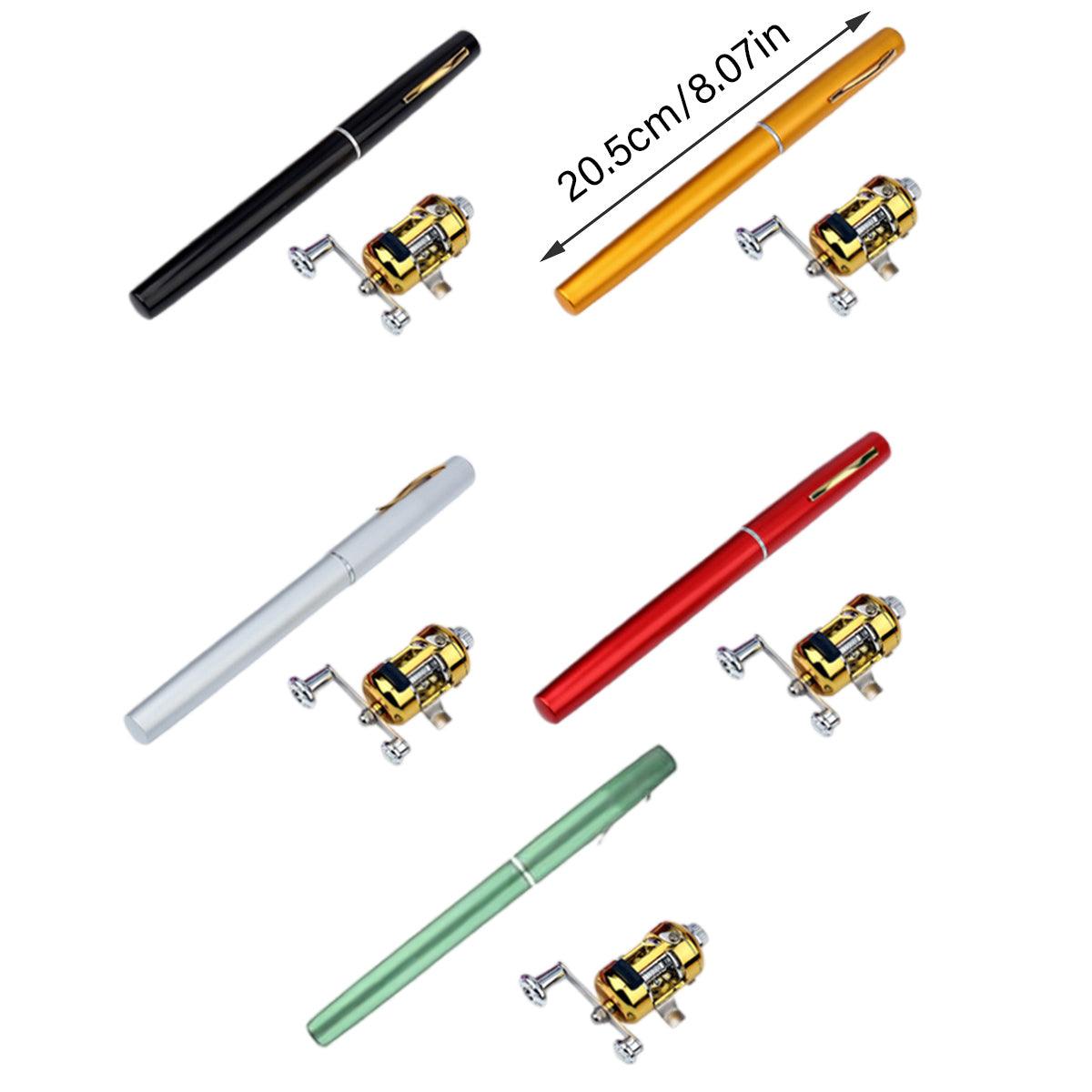 Mini Pen Fishing Rod Pocket Size Portable Telescopic Travel Fishing Pole Tool - Black 3