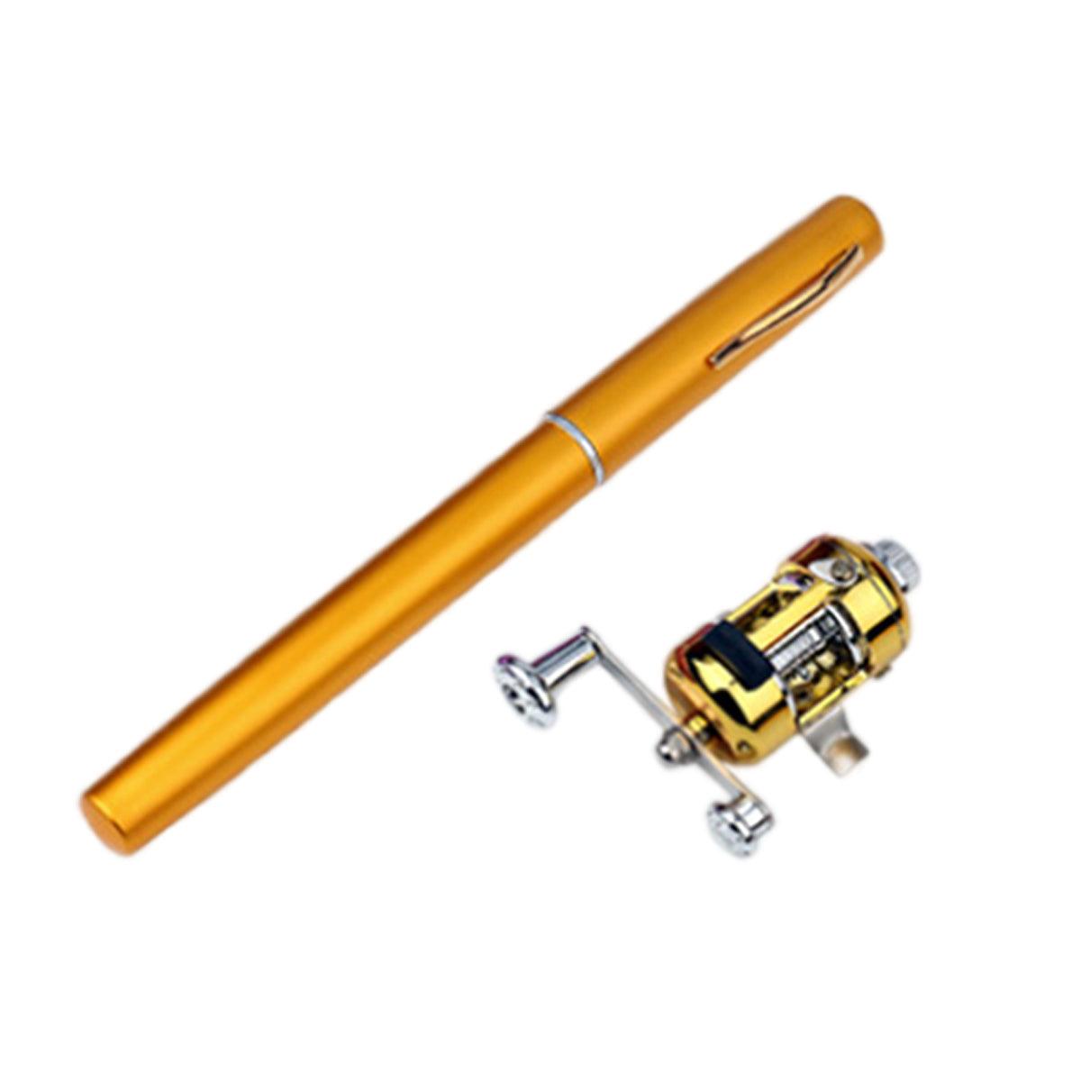 Mini Pen Fishing Rod Pocket Size Portable Telescopic Travel Fishing Pole Tool - Silver 7