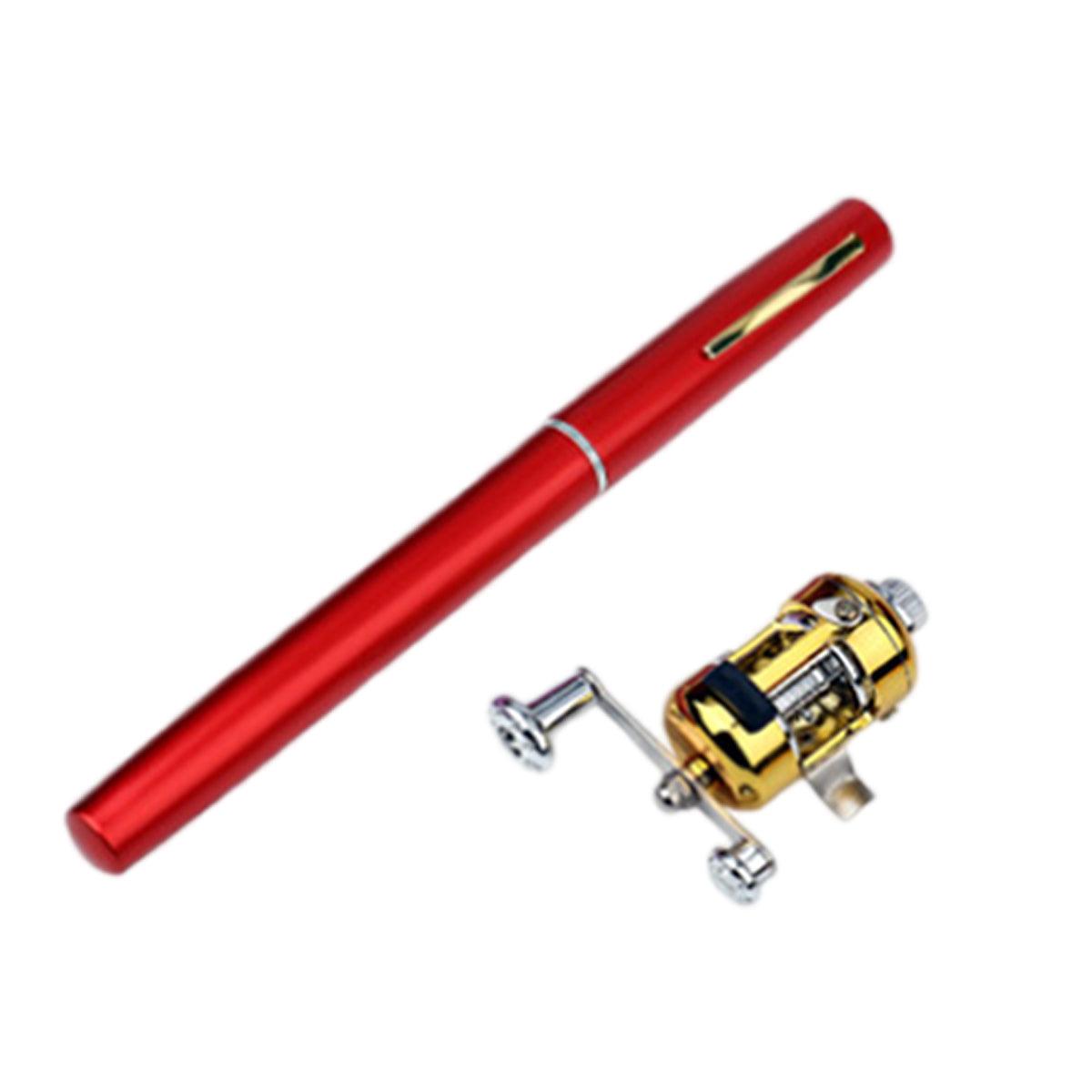 Mini Pen Fishing Rod Pocket Size Portable Telescopic Travel Fishing Pole Tool - Silver 9