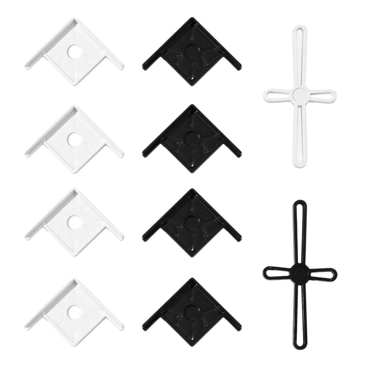 5pcs Plastic Fish Tank Base Bracket Corner Guard Stand Holder for Aquarium Tanks - White-S