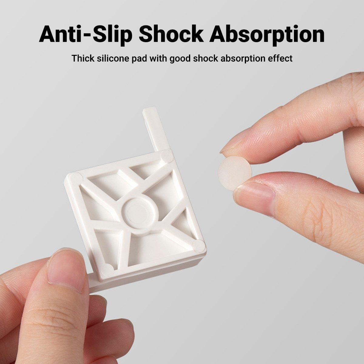 5pcs Plastic Fish Tank Base Bracket Corner Guard Stand Holder for Aquarium Tanks - White-S 4