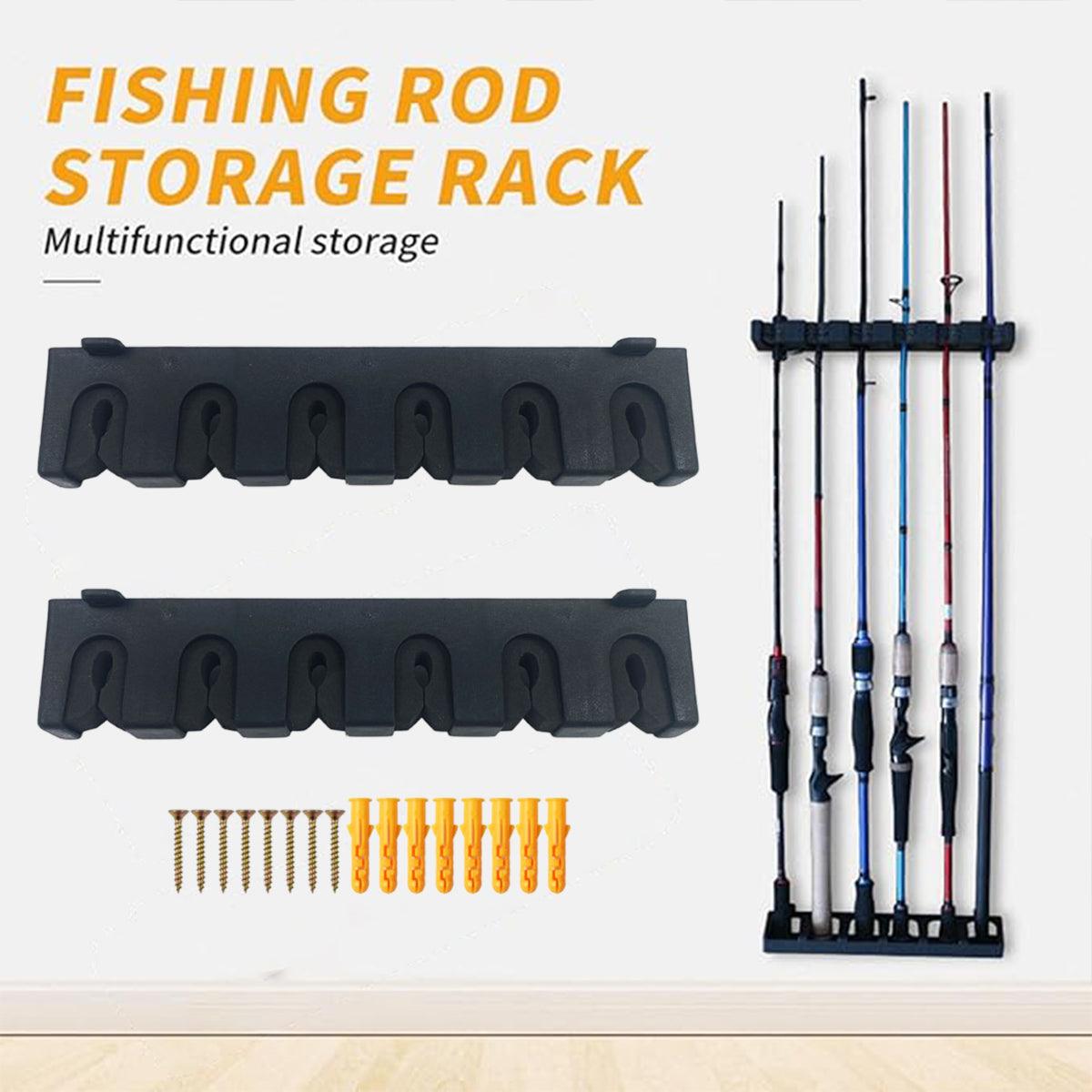 Wall Mounted Fishing Rod Holder Display Rack Sturdy Fishing Rod Storage Stand 4
