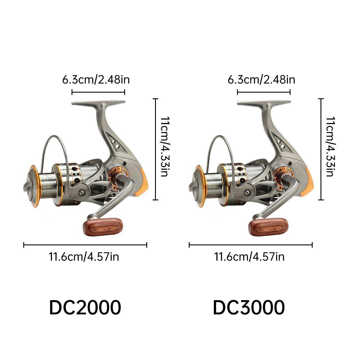 All-Metal Spinning Fishing Reel Sea Pole Fishing Gear Wire Cup Fishing Rod - 2000 3