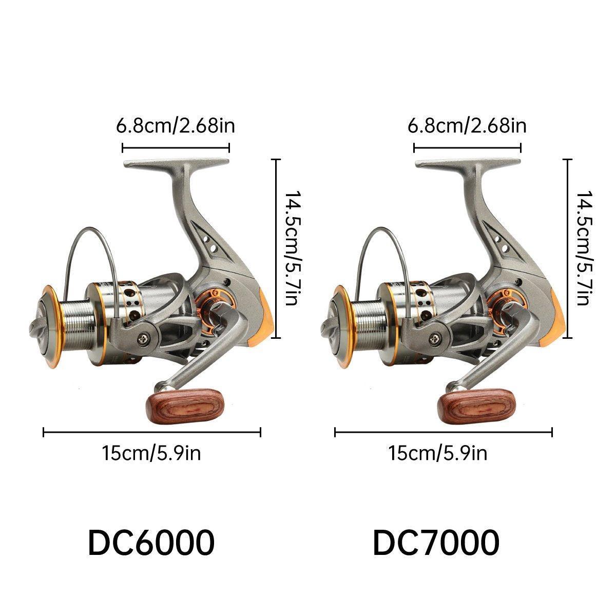 All-Metal Spinning Fishing Reel Sea Pole Fishing Gear Wire Cup Fishing Rod - 2000 5