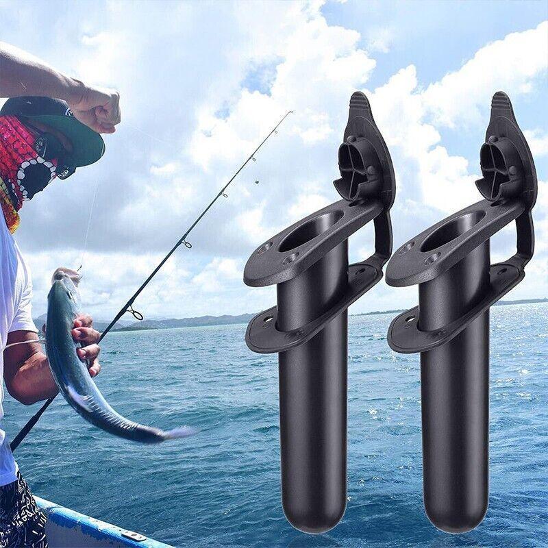 2Pcs With Cap Cover Fishing Boat Rod Holder For Kayak Pole Bracket Flush Mount 3
