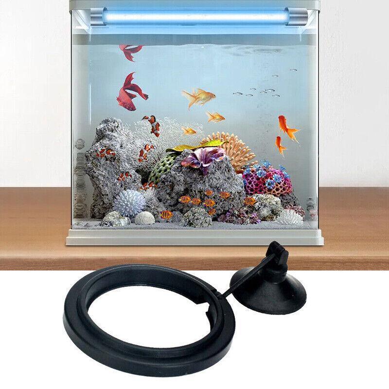 Fish Feeding Ring Aquarium Fish Tank Feeder Floating Fish Food Feeder Fish Food Black - Black Circle 4