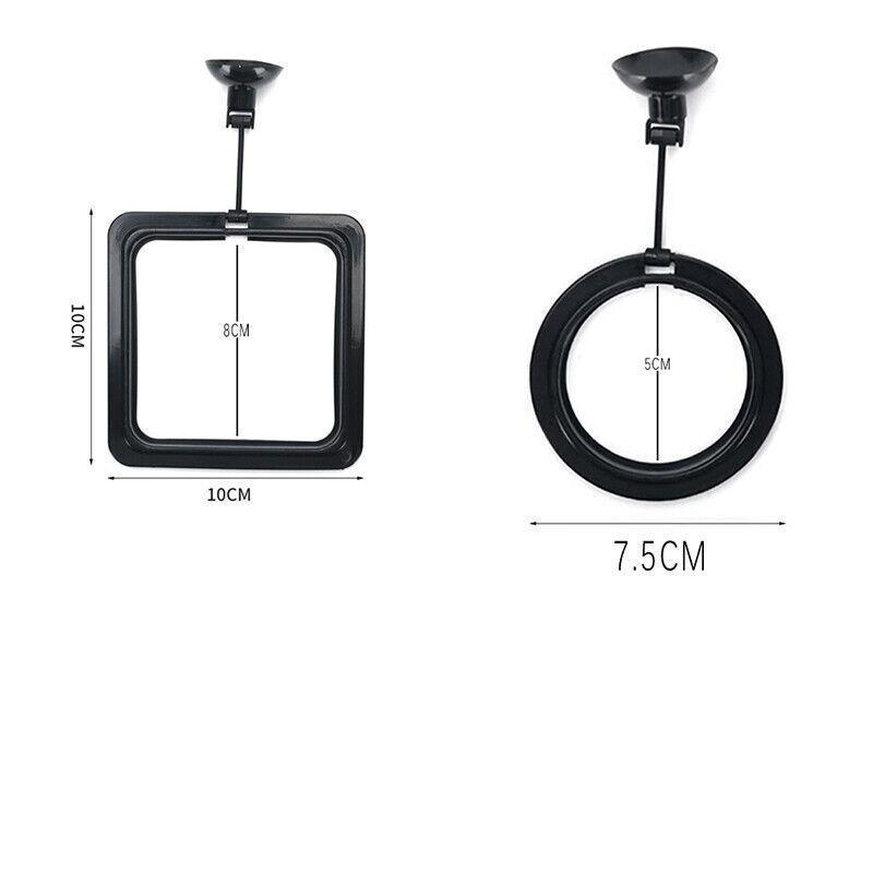Fish Feeding Ring Aquarium Fish Tank Feeder Floating Fish Food Feeder Fish Food Black - Black Square 3