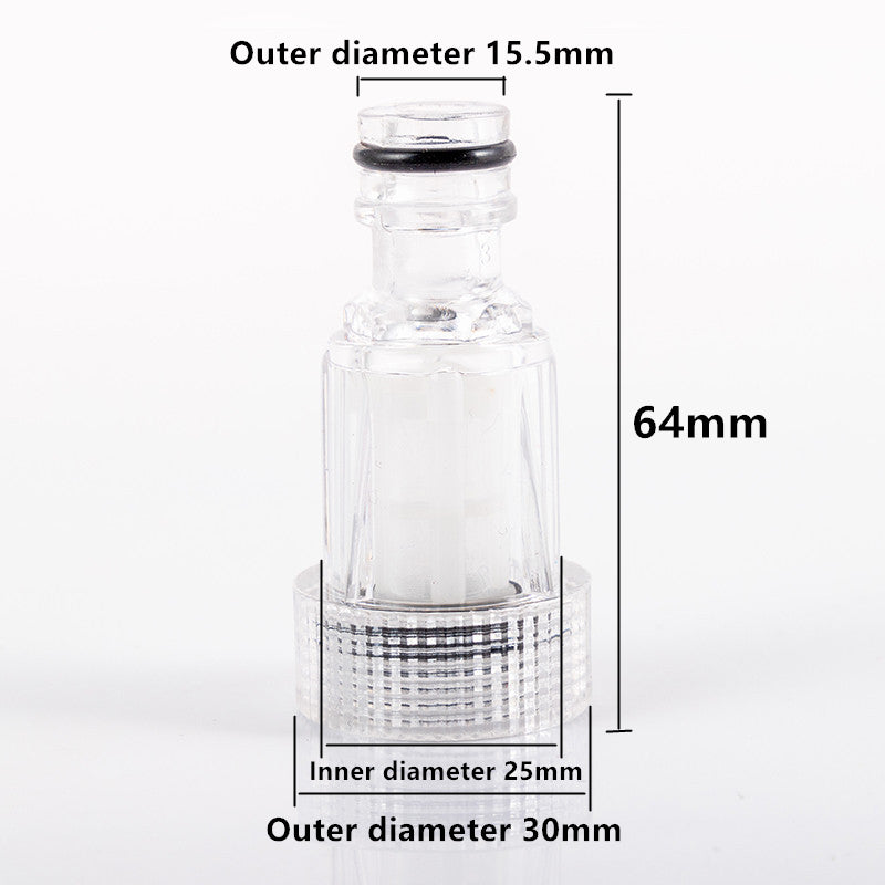 2PCS High Pressure Washer Inlet Filter Connector Fittings Transparent Adapter 3