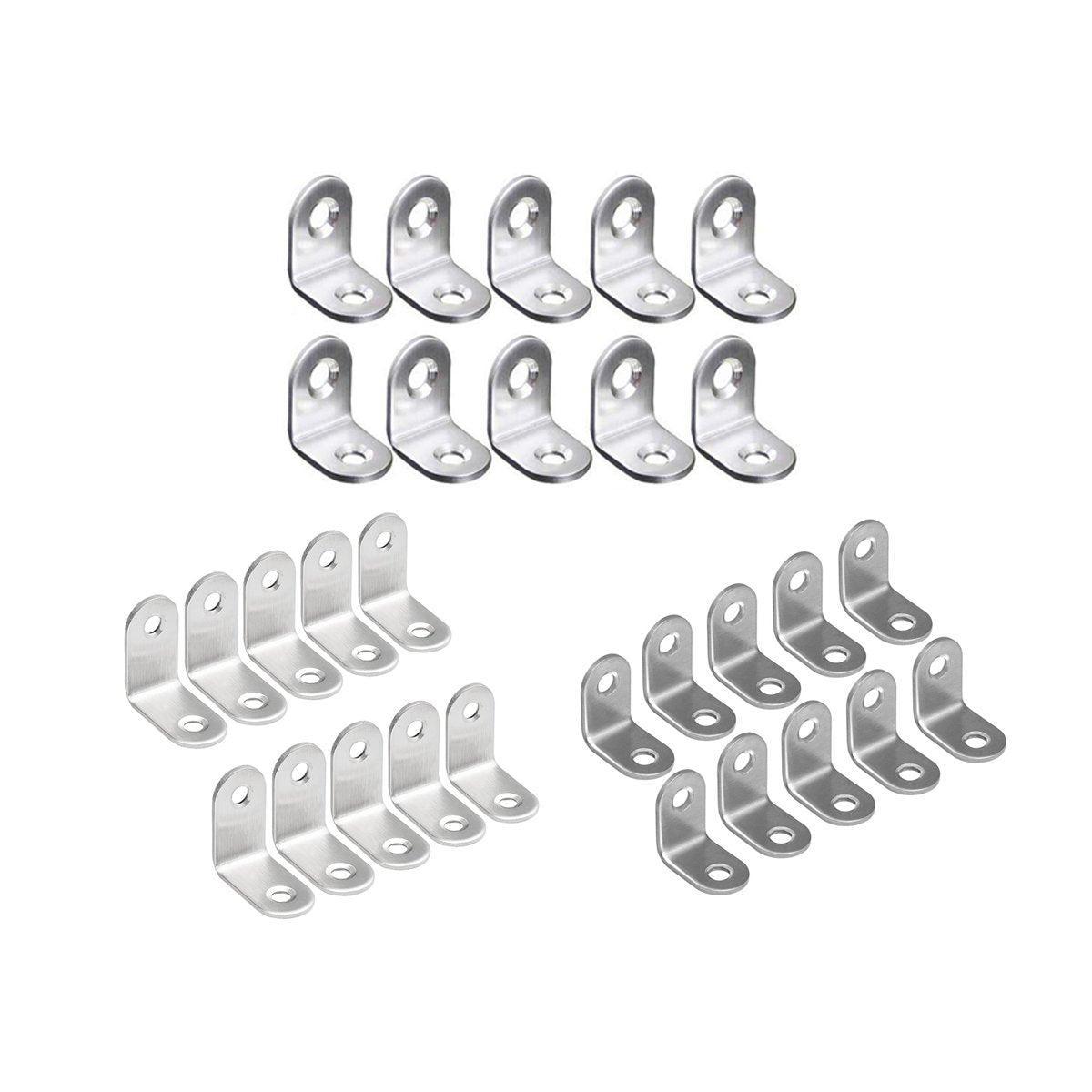 10pcs 90-degree L Type Angle Brackets Right Angle Fixed Support Furniture Connector - 20*20*16mm
