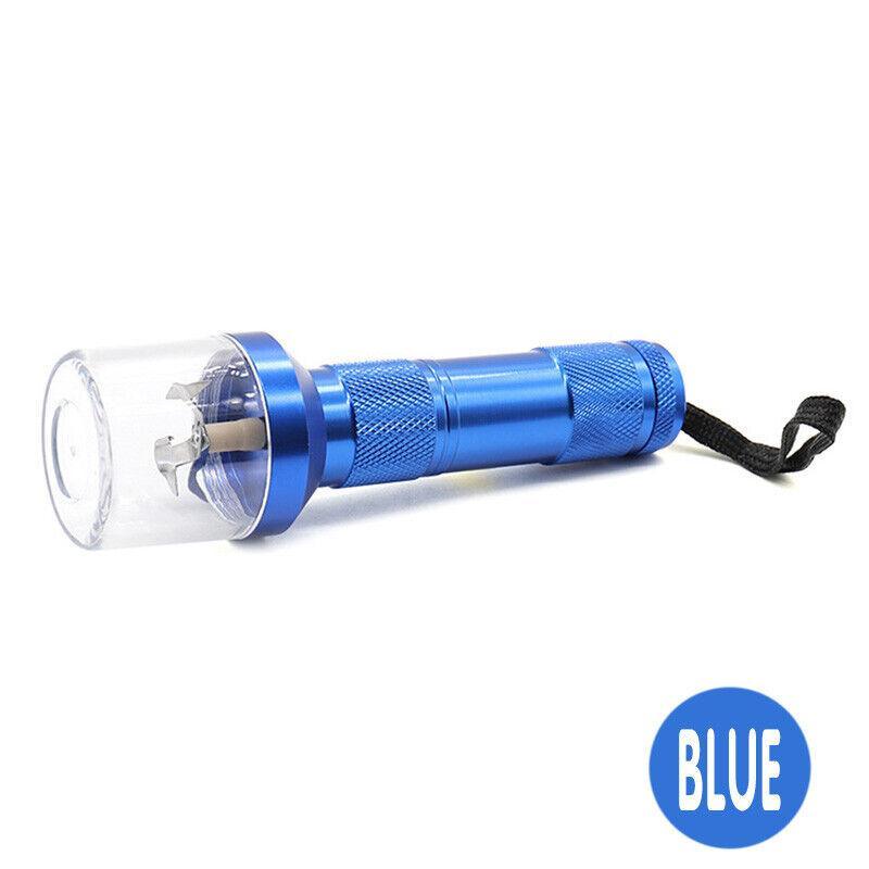 Electric Portable Pocket Metal Herb Grinder Spice Crusher Gift Au - Blue