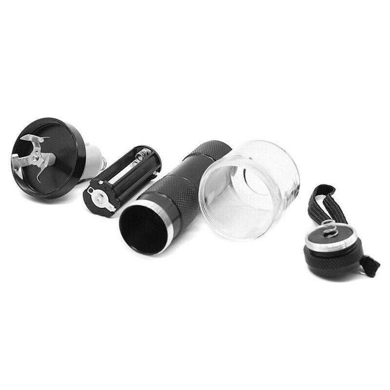 Electric Portable Pocket Metal Herb Weed Spice Crusher Gift Au - Silver 4