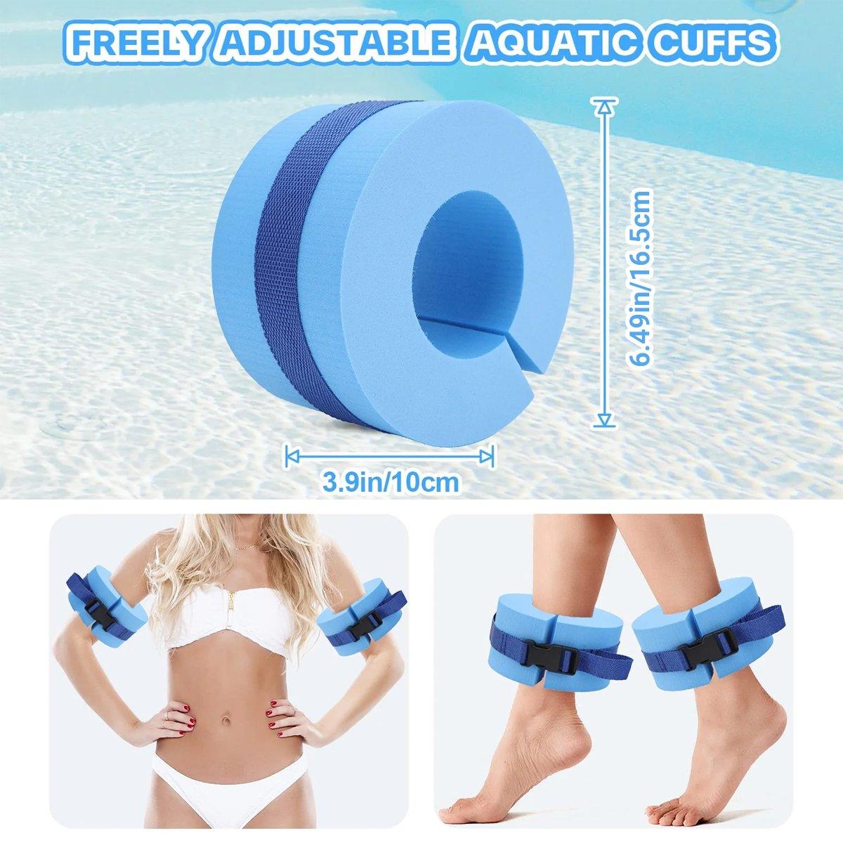 2pcs Swimming Gear Arm Floats Big Buoyancy Water Sports Tie Legs and Feet Rings 3