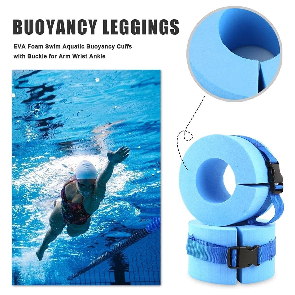 2pcs Swimming Gear Arm Floats Big Buoyancy Water Sports Tie Legs and Feet Rings 4