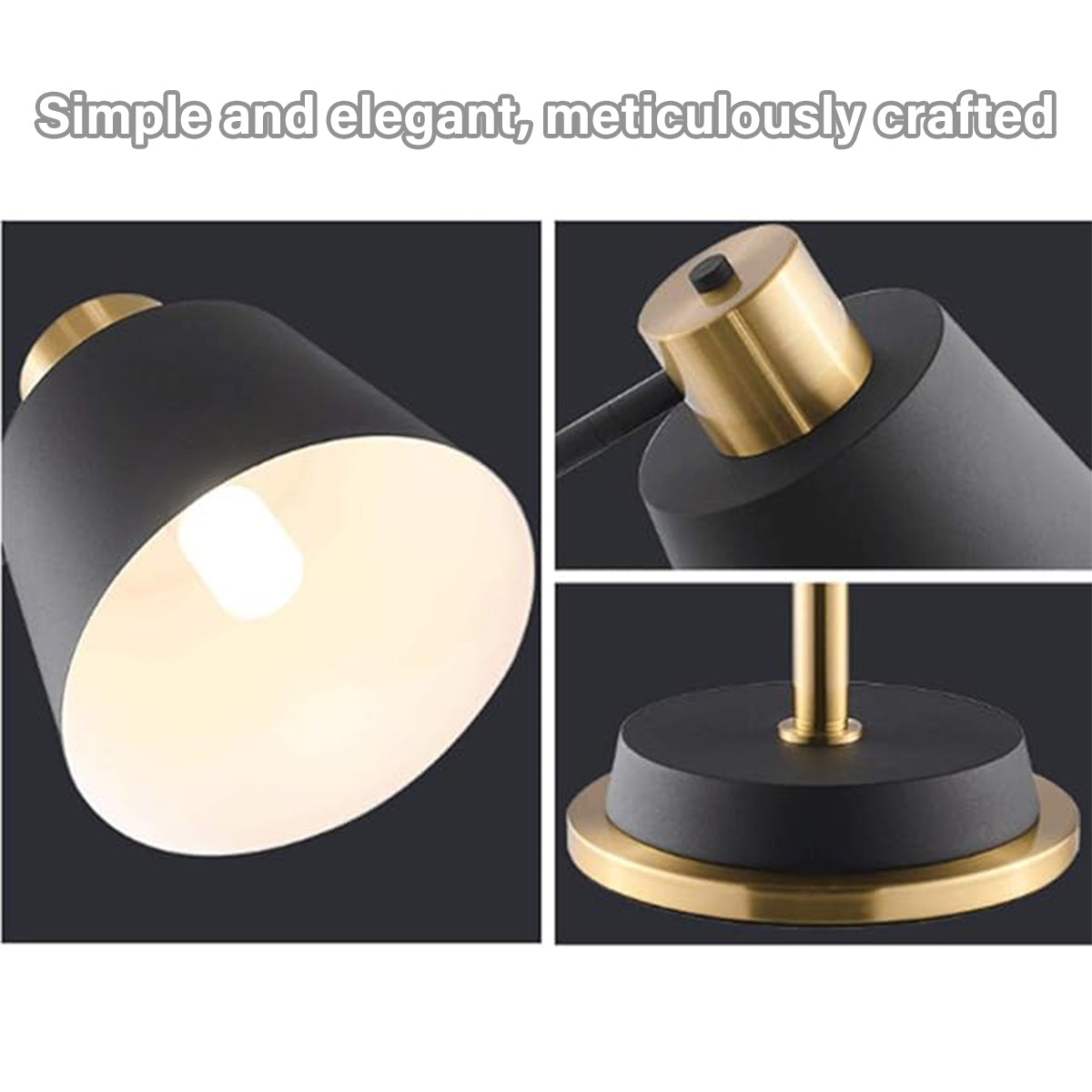 Bedside Floor Lamp Modern Standing Light for Bedroom Living Room Home Lighting - Black 4