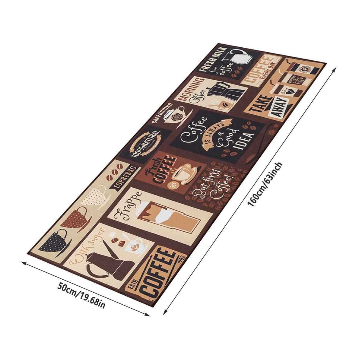 Printed Non Slip Door Floor Rug Mat Kitchen Bathroom Carpet Mat Water Absorbent 3