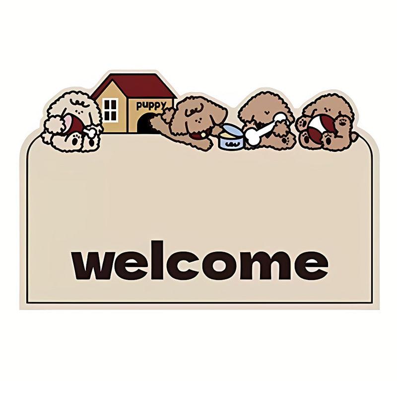 Cartoon Non Slip Household Silk Circle Floor Mat Durable Entryway Rug Can Be Cut - Panda 7