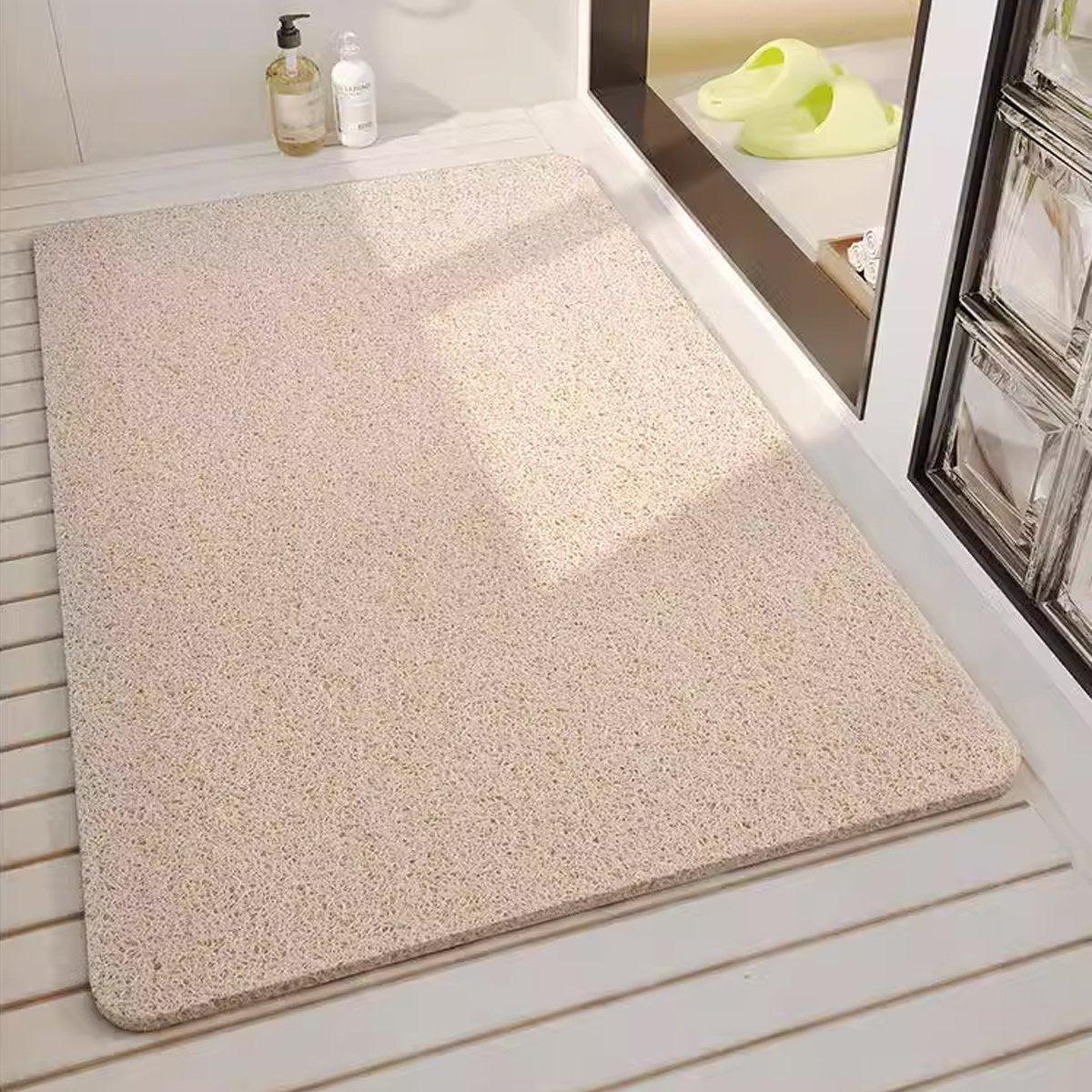 Waterproof Non-Slip Bathroom Shower Mat Anti-Slip Rug Toilet Floor Mat Washable - White-40*60cm 5