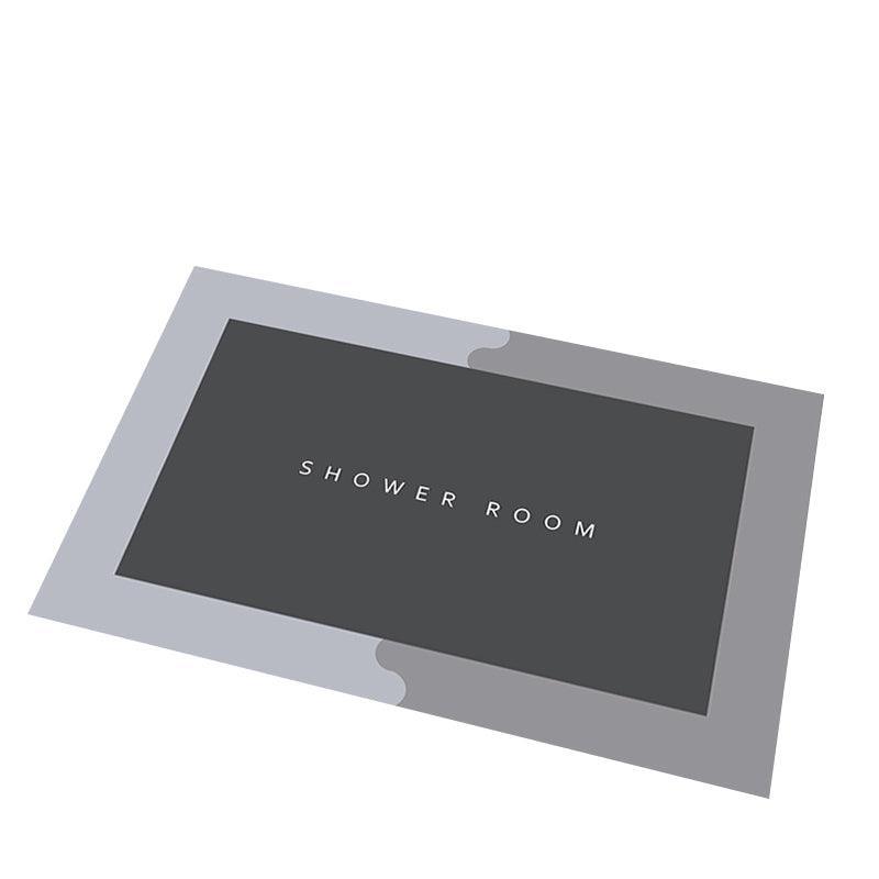 50x80CM Super Absorbent Floor Mat Soft Quick-Drying Non-Slip Diatom Mud Bath - Grey-Oval 6