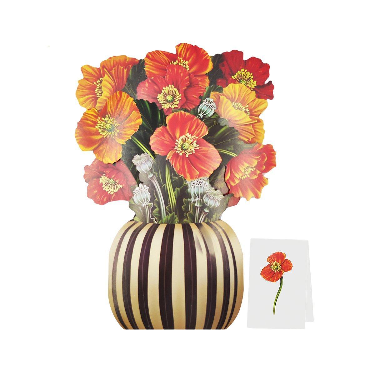 New Style 3D Pop Up Cards Paper Flower Bouquet Greeting Card for All Occasions - Flower Butterfly 11