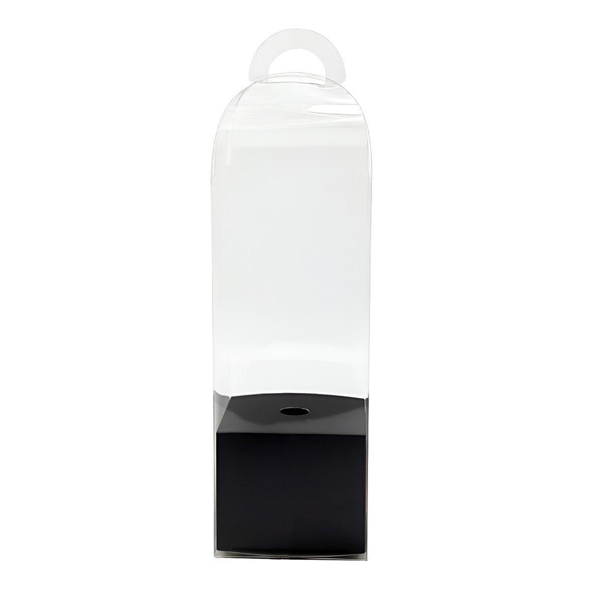 10pcs Bouquet Packaging Transparent PVC Flower Box Portable Floral Gift Boxes - Black 8