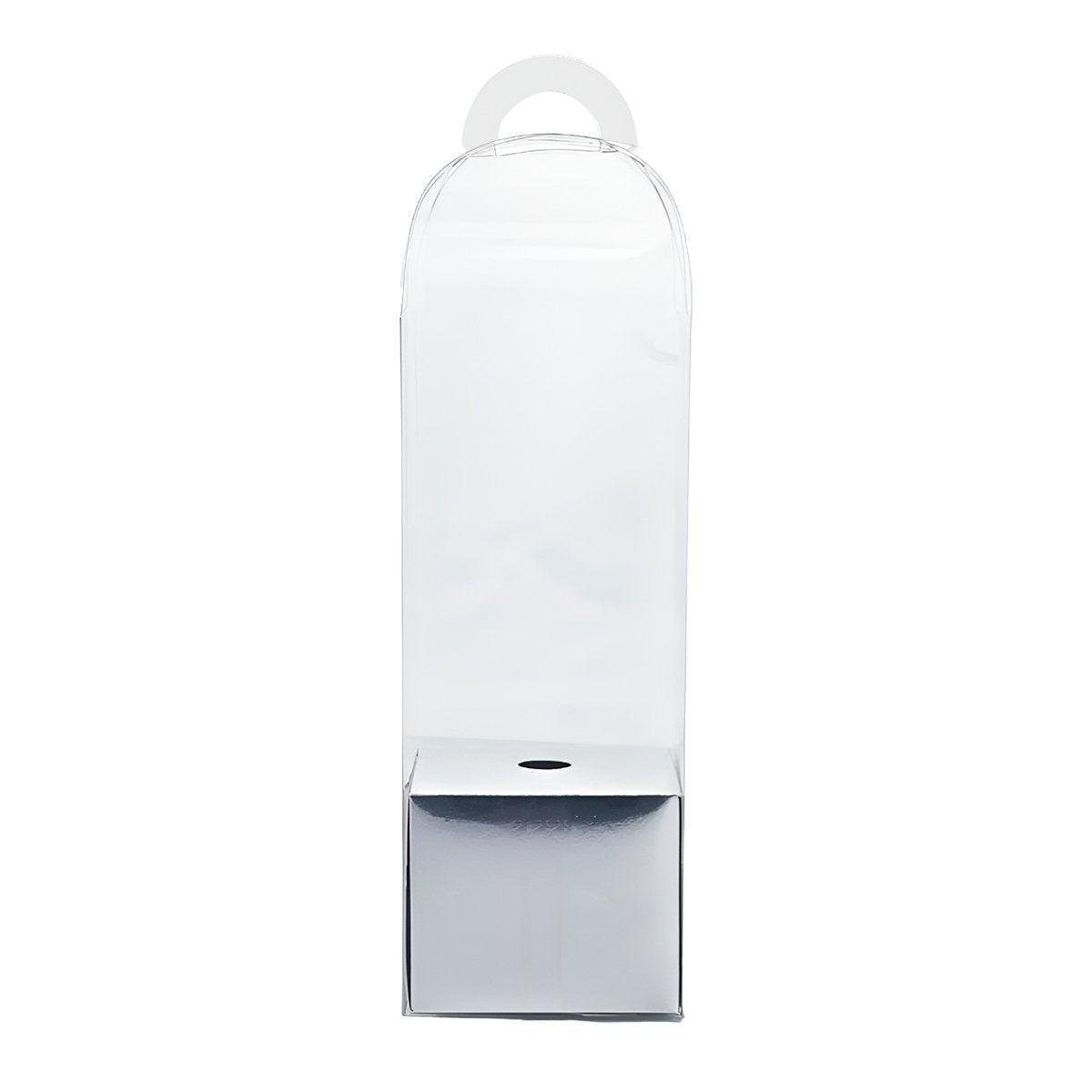 10pcs Bouquet Packaging Transparent PVC Flower Box Portable Floral Gift Boxes - White 7