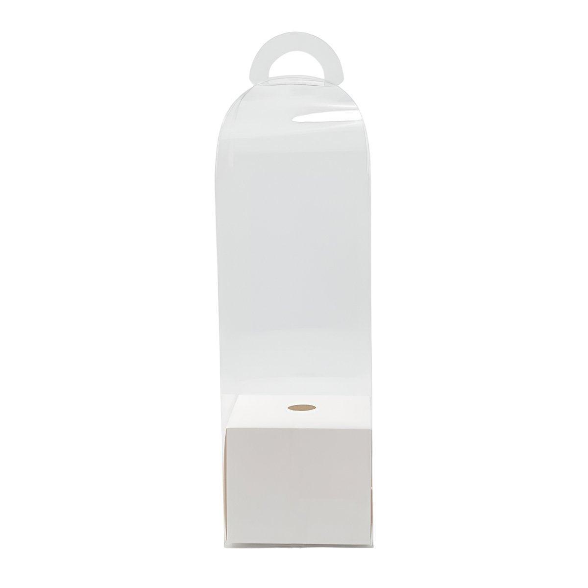 10pcs Bouquet Packaging Transparent PVC Flower Box Portable Floral Gift Boxes - White 9
