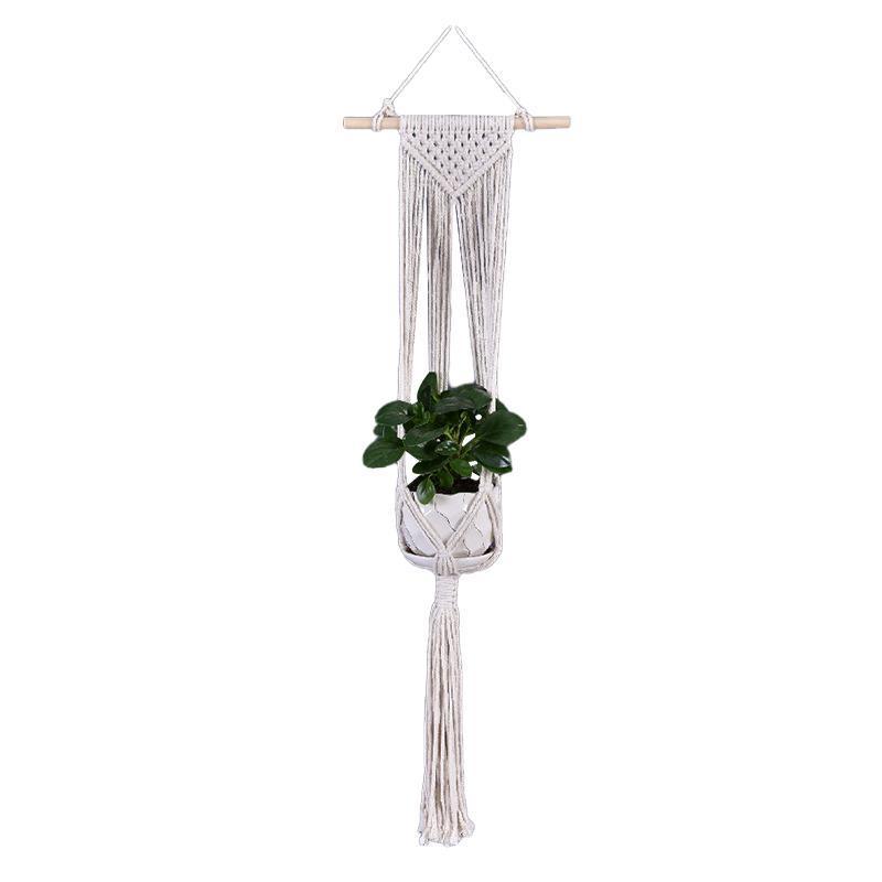 Macrame Plant Flower Pot Holder Hanger Hanging Planter Basket Hemp Rope Braided - #11 9