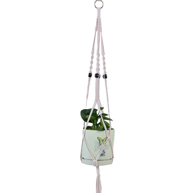 Macrame Plant Flower Pot Holder Hanger Hanging Planter Basket Hemp Rope Braided - #11 11
