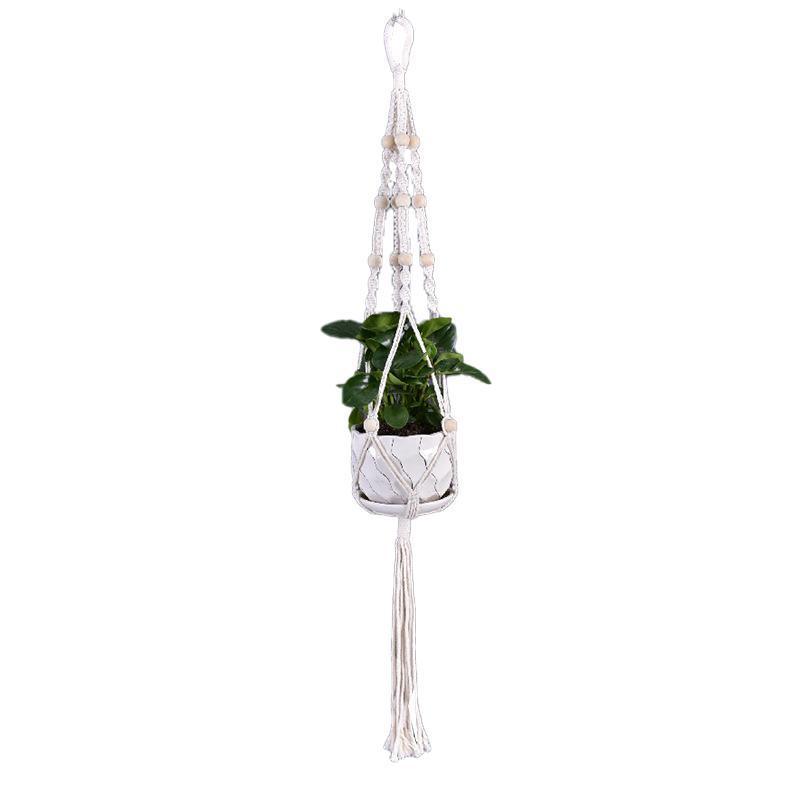 Macrame Plant Flower Pot Holder Hanger Hanging Planter Basket Hemp Rope Braided - #15 7