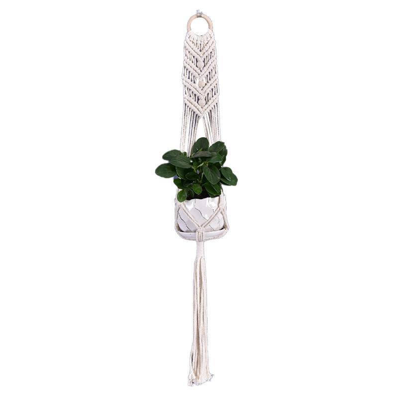 Macrame Plant Flower Pot Holder Hanger Hanging Planter Basket Hemp Rope Braided - #15 8