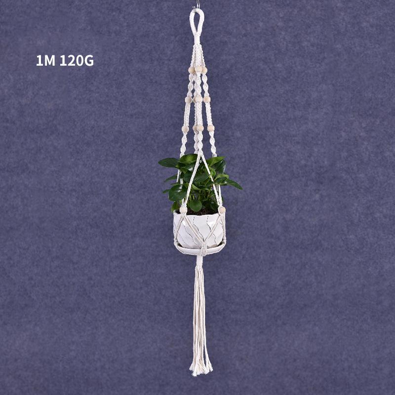 Macrame Plant Flower Pot Holder Hanger Hanging Planter Basket Hemp Rope Braided - #17 4