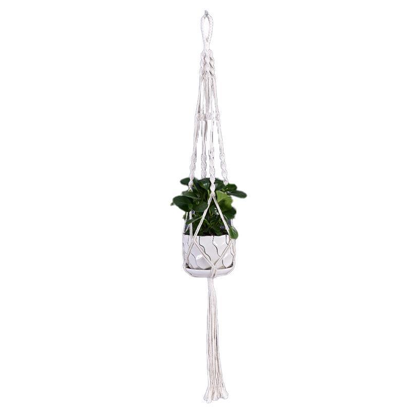 Macrame Plant Flower Pot Holder Hanger Hanging Planter Basket Hemp Rope Braided - #05 6
