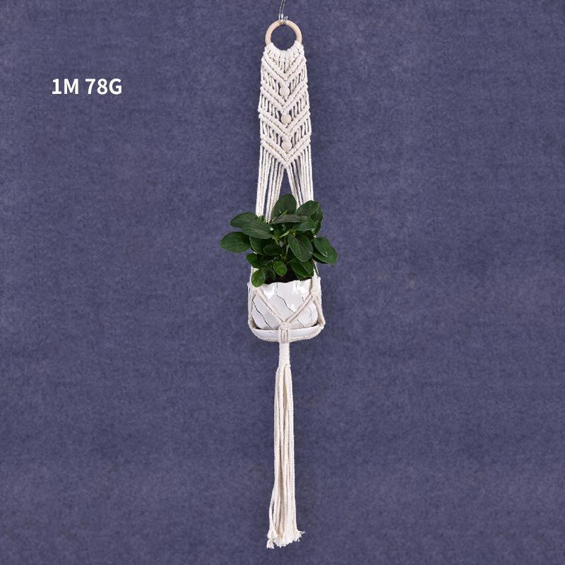 Macrame Plant Flower Pot Holder Hanger Hanging Planter Basket Hemp Rope Braided - #07 5