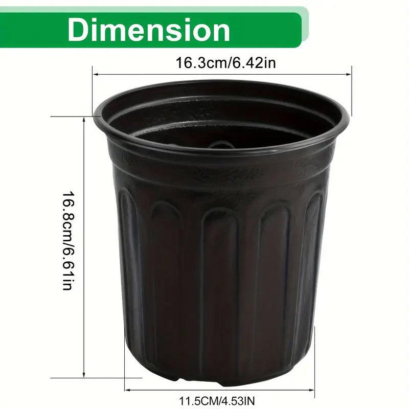 100PCS Black Gallon Soft Plastic Planter Bag Garden Nursery Pot Balcony Grow Bag 3