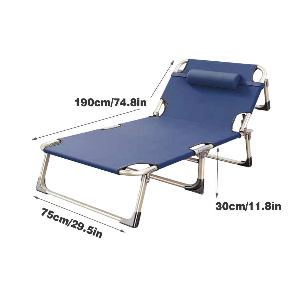Multifunctional Recliner Folding Bed Lounge Chair for Lunch Break Relaxation 3